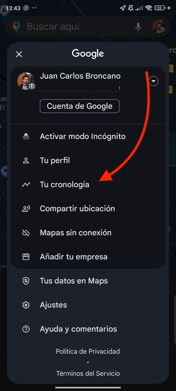 Cómo desactivar 'Tu cronología' en Google Maps: guía paso a paso 2 desactivar cronologia google maps 1