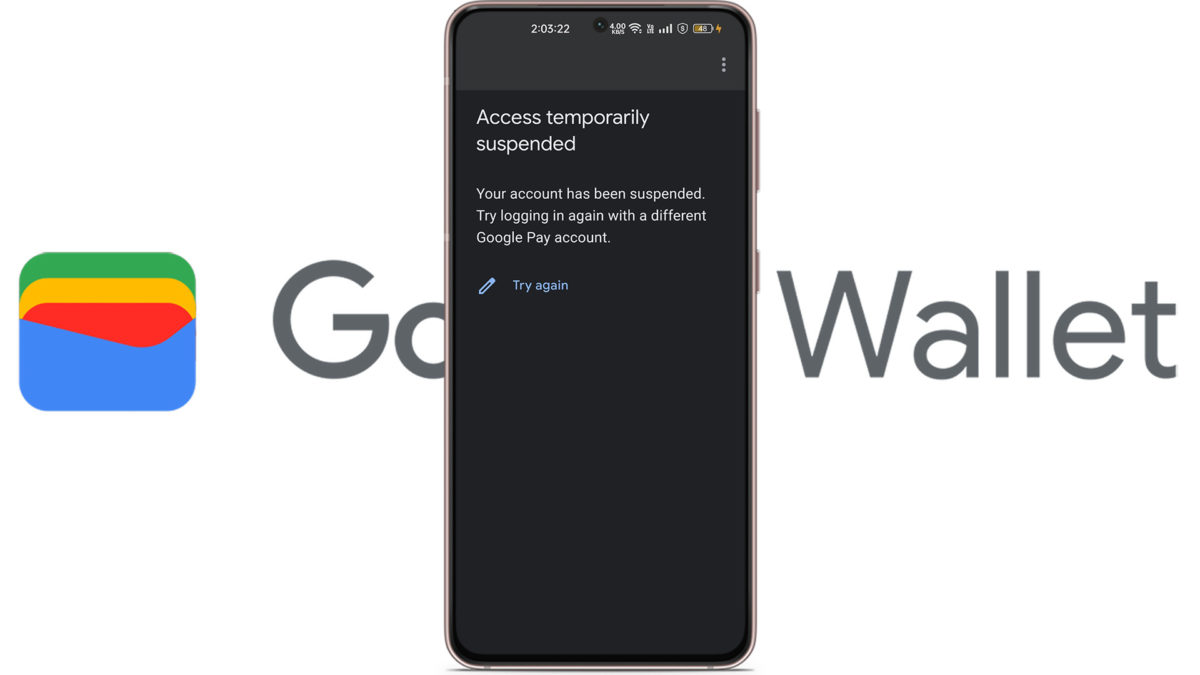 No se ha podido configurar la cuenta activa en Google Wallet: cuenta suspendida