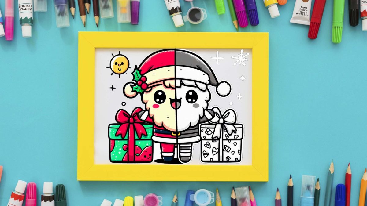 Más de 100 dibujos de Navidad kawaii para imprimir y colorear 1 Más de 100 dibujos de Navidad kawaii para imprimir y colorear