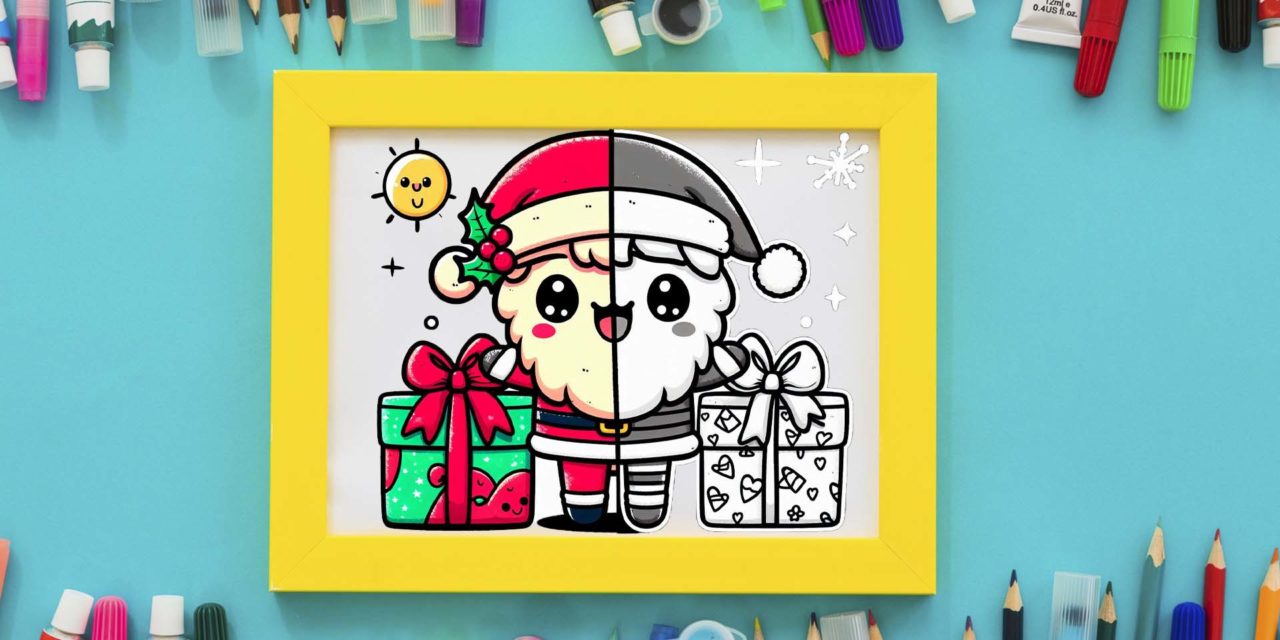 Más de 100 dibujos de Navidad kawaii para imprimir y colorear
