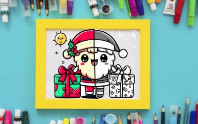 Más de 100 dibujos de Navidad kawaii para imprimir y colorear