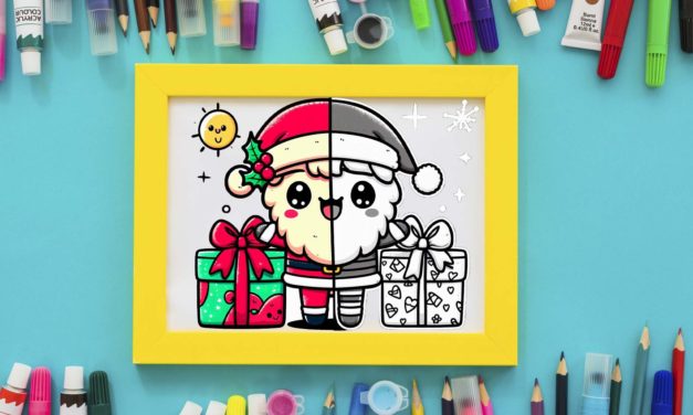 Más de 100 dibujos de Navidad kawaii para imprimir y colorear