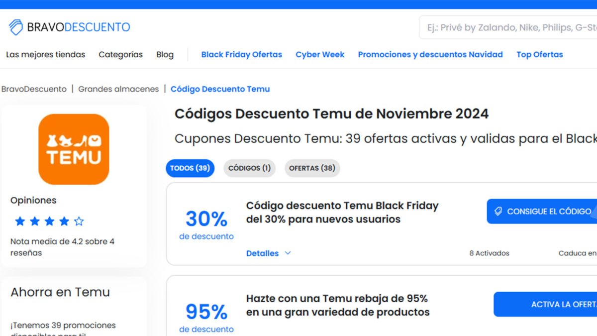 Los mejores canales de Telegram y páginas web con cupones y descuentos de Temu para tus compras de Navidad 9 Mejores páginas web con cupones y descuentos de Temu para tus compras de Navidad - Bravo Descuento