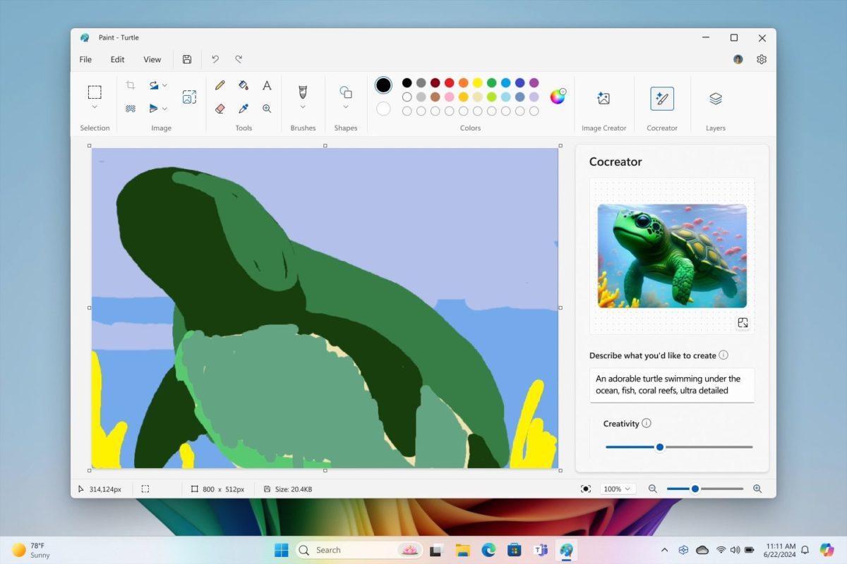 5 funciones útiles de la IA para aprovechar al máximo el portátil Acer Swift 14 IA 3 Cocreador de Paint