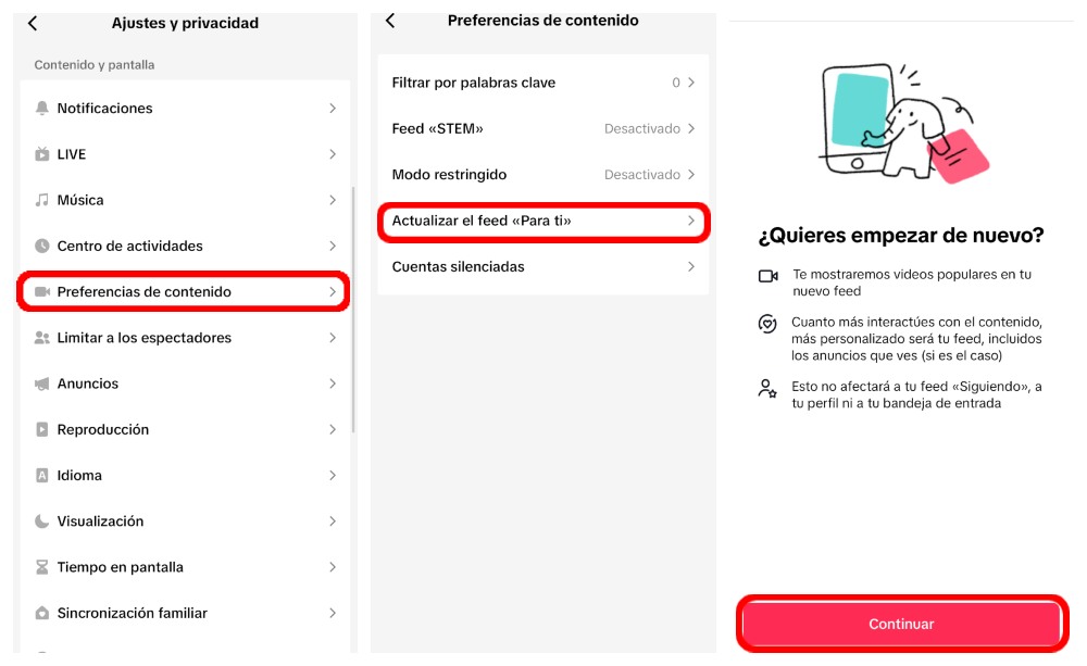 Así pude resetear el algoritmo de TikTok para ver vídeos distintos: guía paso a paso 3 como resetear el algoritmo de tiktok