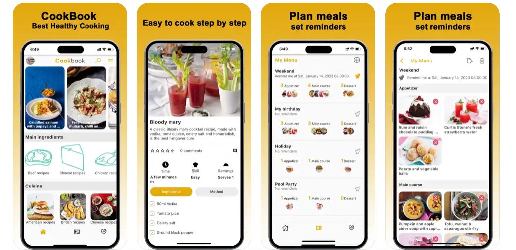 Las 9 mejores apps con recetas de cocina para hacer en Navidad 4 Cook Book - Meal plans