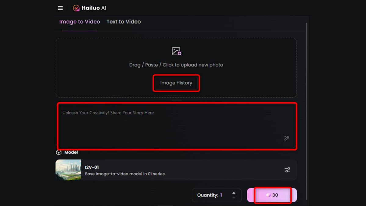Cómo crear y compartir vídeos de Navidad con políticos usando la IA 5 Crea un vídeo con Hailuo AI