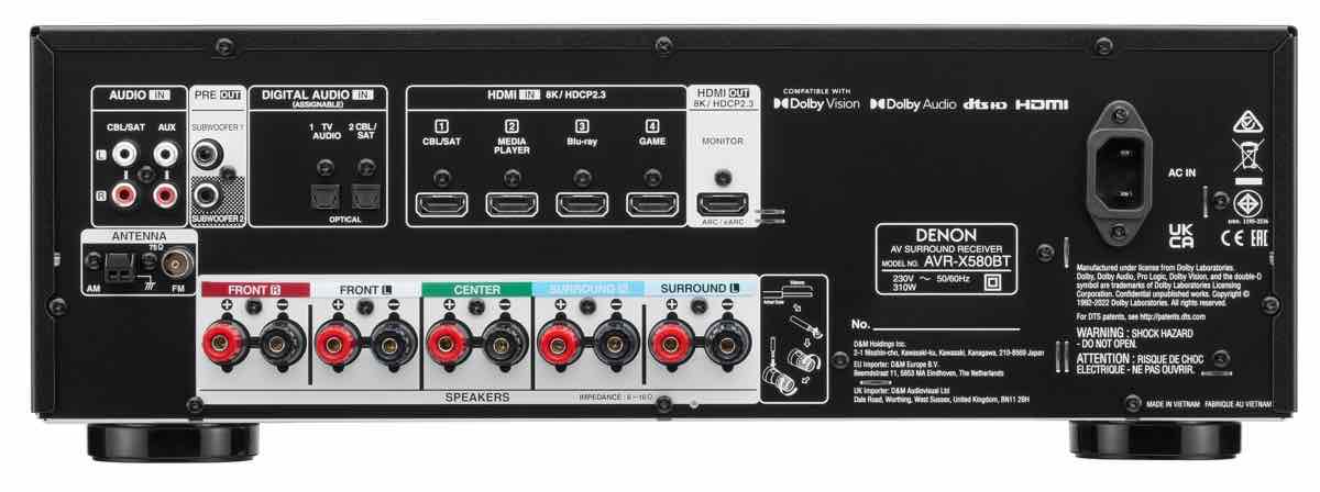 Denon AVR-580BT, un receptor AV con precio contenido y sonido limpio y envolvente 3 Denon AVR-580BT 1