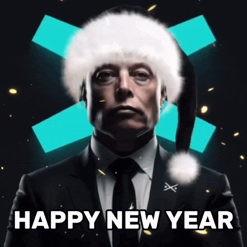 72 mensajes, memes y GIF bonitos y divertidos para felicitar la Nochevieja de 2024 10 elon musk año nuevo