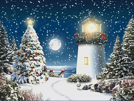 40 GIF y memes de felicitaciones de Navidad para WhatsApp 11 gif-animados-navidad-paisaje-de-navidad