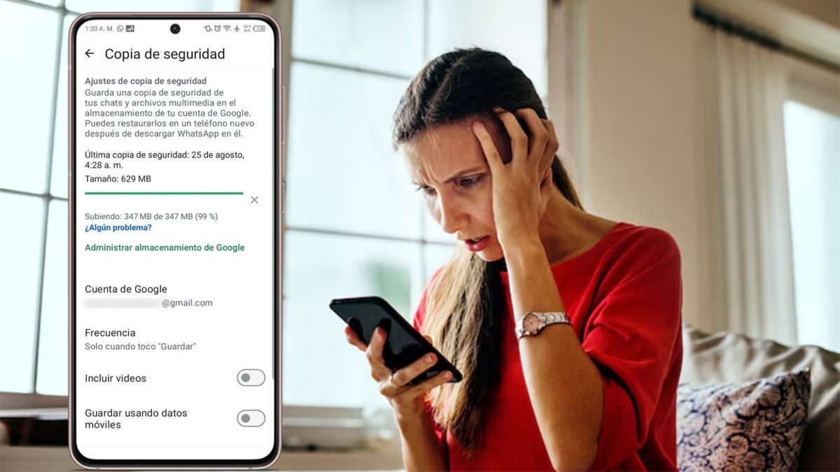 La copia de seguridad de WhatsApp se queda en el 99%: por qué sucede y cuál es la solución 1 La copia de seguridad de WhatsApp se queda en el 99 por que sucede y cual es la solucion