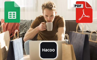 Las mejores spreadsheet u hojas de cálculo y PDF con enlaces y links de Hacoo