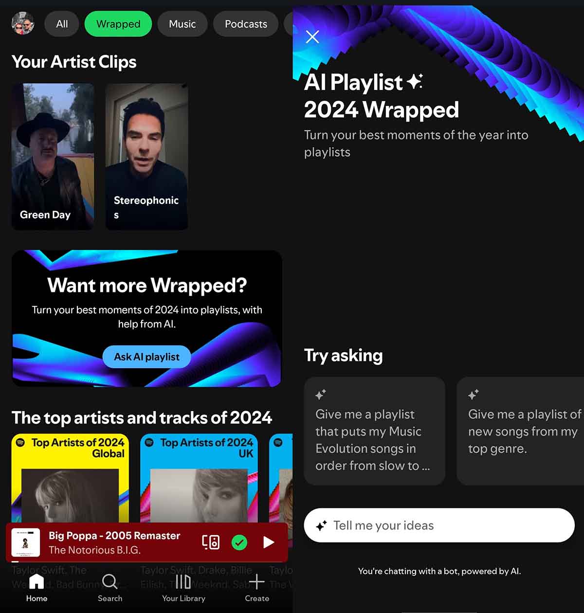 Cómo crear nuevas listas de reproducción en Spotify basadas en tu Wrapped 2024 3 mas wrapped