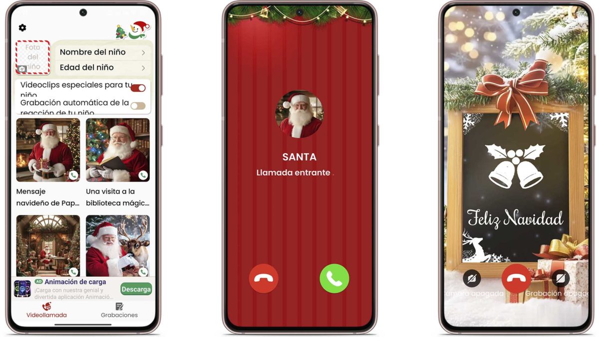 Las mejores apps de llamadas a Papá Noel para sorprender a los más pequeños en Navidad 7 Mejores apps de llamadas a Papá Noel - Llamada falsa de Papá Noel