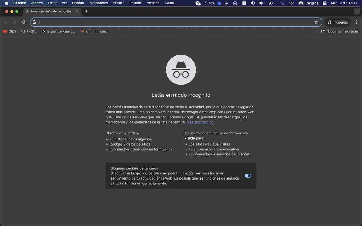¿Son iguales todos los modos incógnitos de los navegadores? Comparativa Chrome vs Firefox vs Edge 2 Screenshot