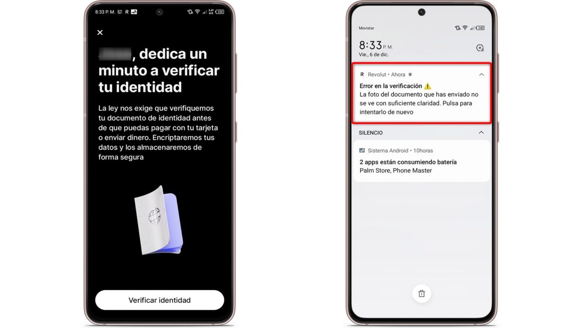 Problemas más comunes de la app de Revolut y su solución - Verificación de identidad