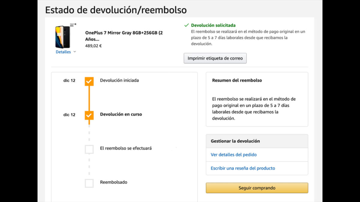 Qué hacer si no llega mi pedido de Shein, Temu o Amazon antes de Navidad 5 Qué hacer si no llega mi pedido de Shein, Temu o Amazon antes de Navidad - Considera la opción de solicitar una devolución