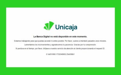 Unicaja no funciona, la Banca Digital no está disponible en este momento