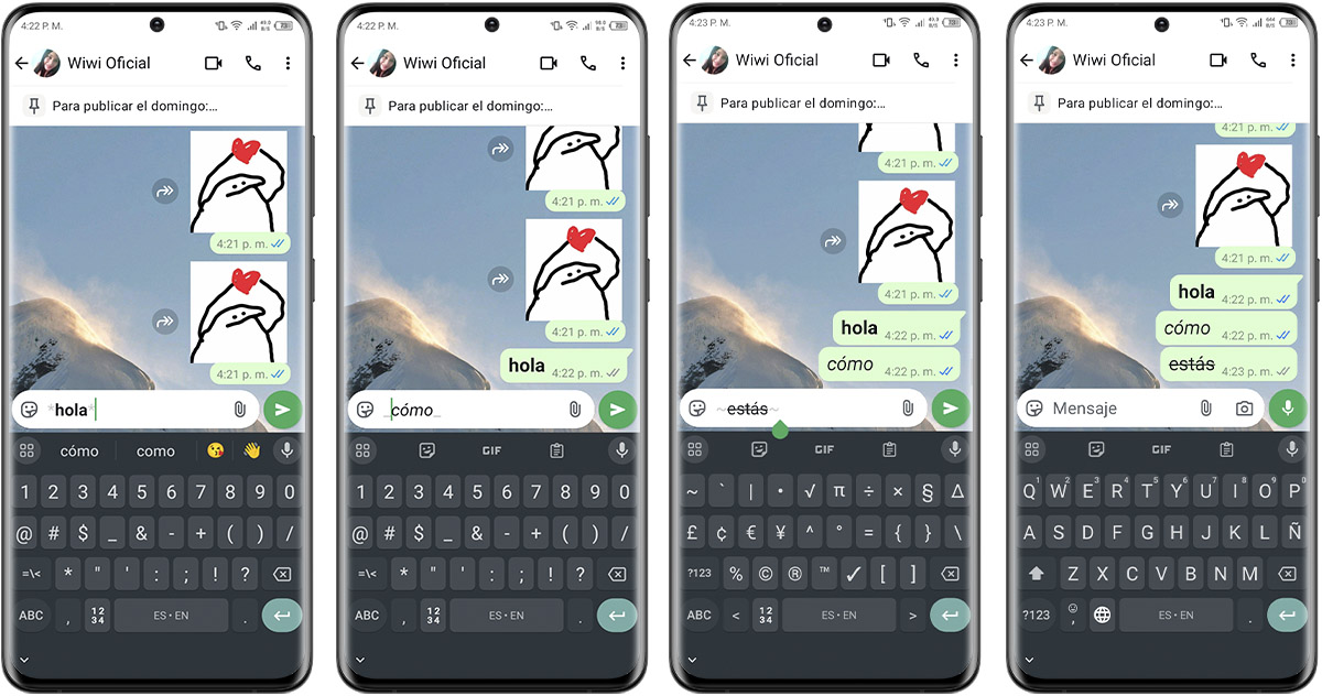 Estos son los 9 ajustes secretos más útiles de WhatsApp en 2025 15 Ajustes secretos más útiles de WhatsApp - Aplica un formato especial para tus mensajes