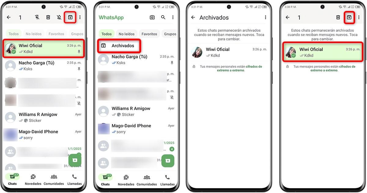 Estos son los 9 ajustes secretos más útiles de WhatsApp en 2025 10 Ajustes secretos más útiles de WhatsApp - Archiva los chats o grupos secretos