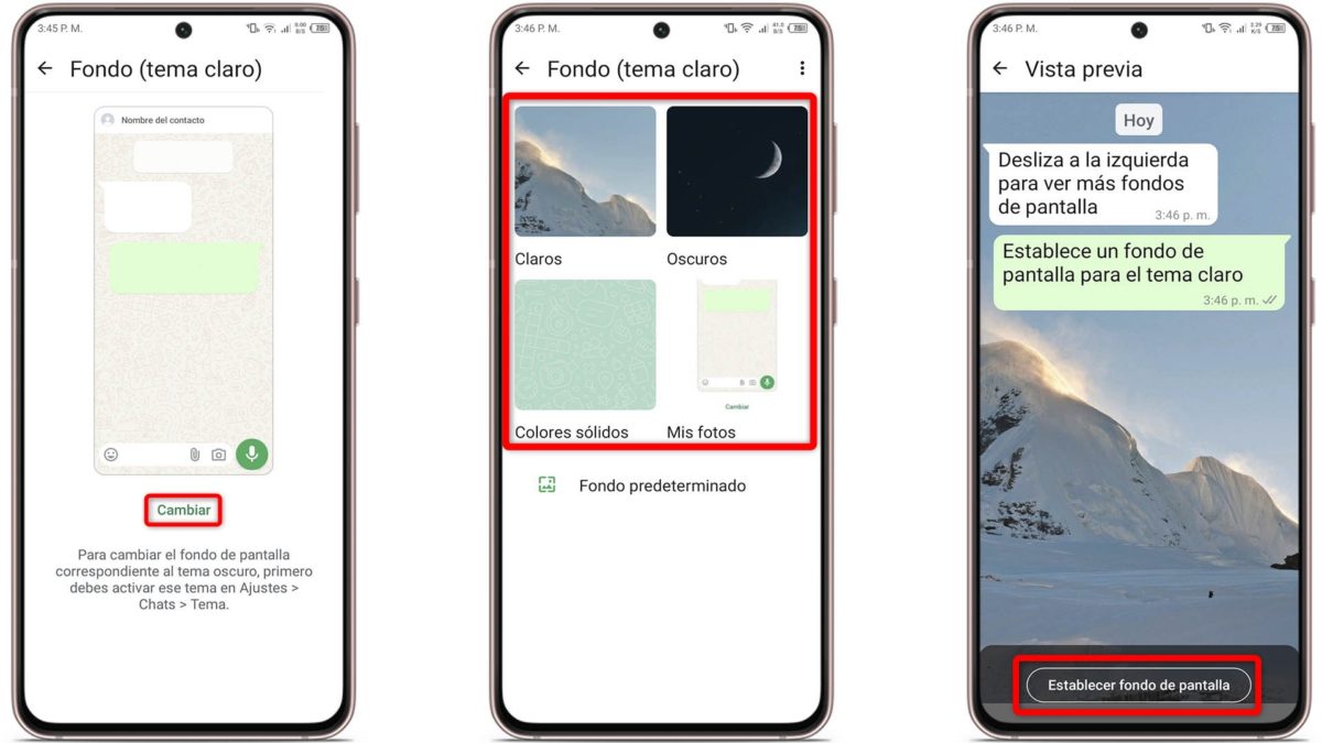 Estos son los 9 ajustes secretos más útiles de WhatsApp en 2025 12 Elige la imagen entre las opciones predeterminadas de WhatsApp