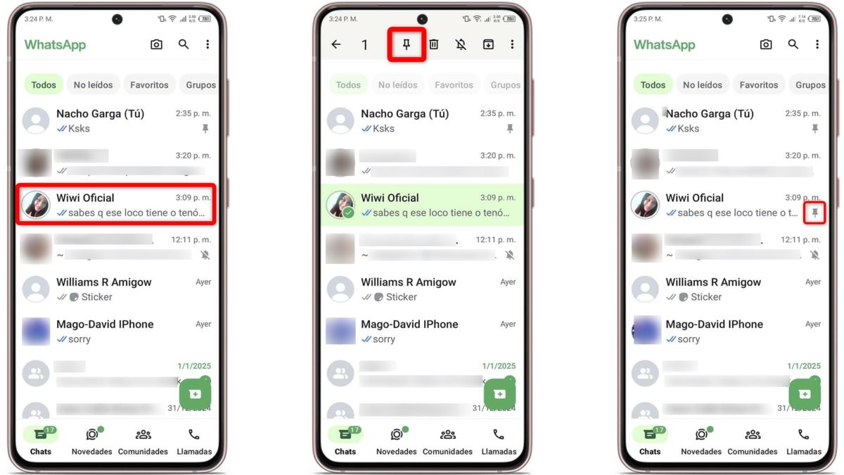 Estos son los 9 ajustes secretos más útiles de WhatsApp en 2025 9 Ajustes secretos más útiles de WhatsApp - Fija tus chats más importantes