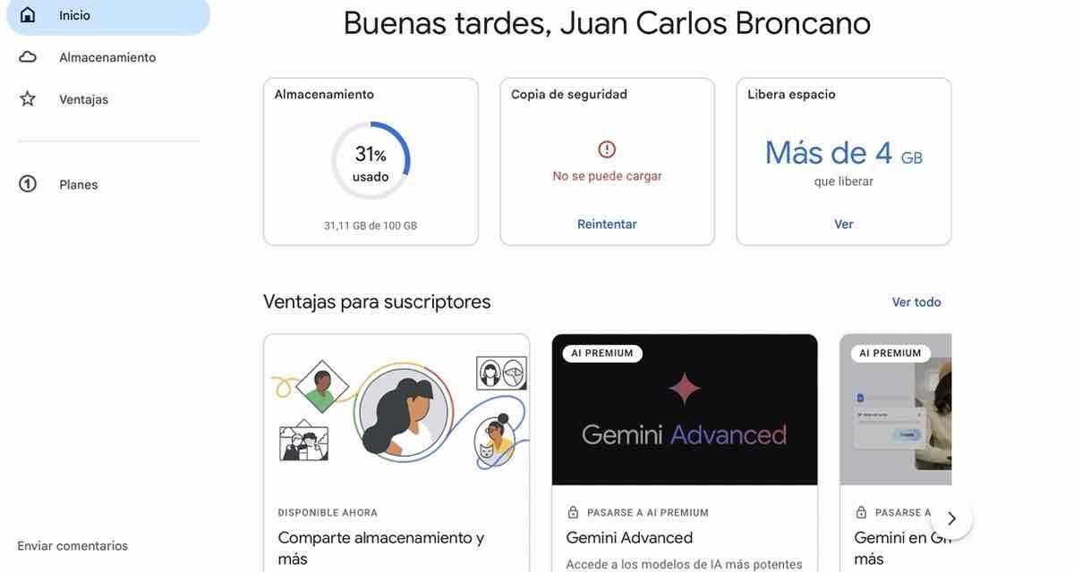 Google Drive gratis, así he obtenido 100 GB sin pagar un euro
