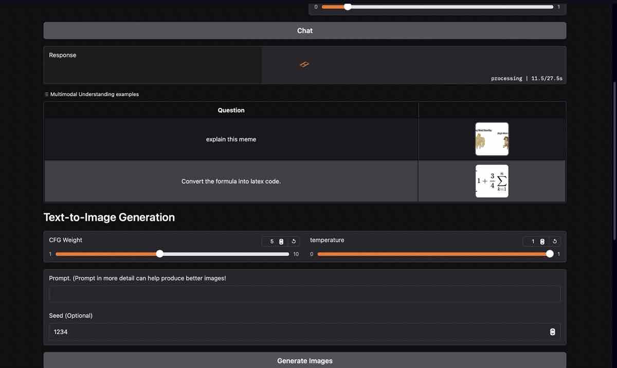 Probando las bondades de Janus-Pro-7B a través de su versión web.