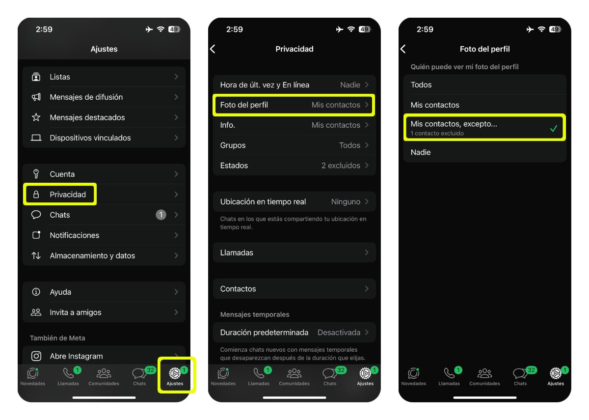 Cómo ocultar la foto de perfil de WhatsApp para un solo contacto sin eliminarlo 2 ocultar la foto de perfil de WhatsApp para un solo contacto sin eliminarlo