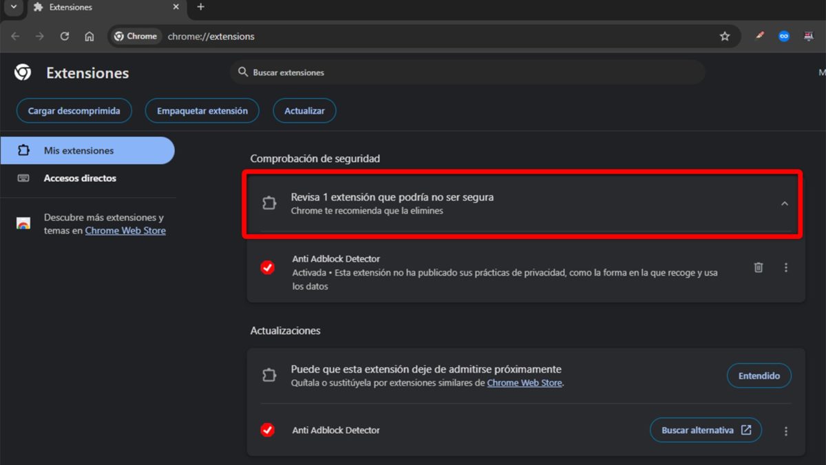 Por qué deberías revisar y limpiar cada cierto tiempo tus extensiones de Google Chrome 3 Por qué deberías revisar y limpiar cada cierto tiempo tus extensiones de Google Chrome - Algunas son inseguras