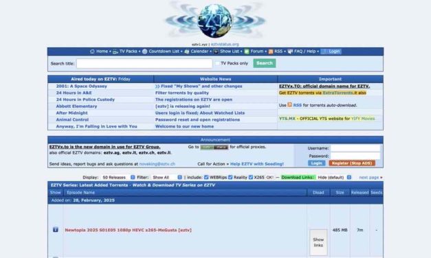 9 páginas alternativas a EZTV para descargar archivos torrent que funcionan en 2025