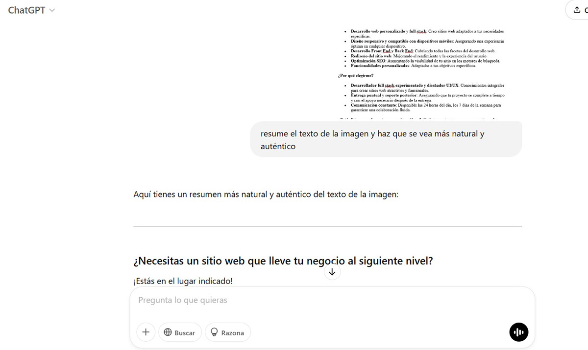 ¿ChatGPT puede parafrasear textos? Los mejores trucos para reformular un texto con la IA 3 chatgpt imagen pdf