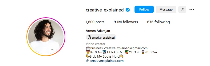 creative explained instagram