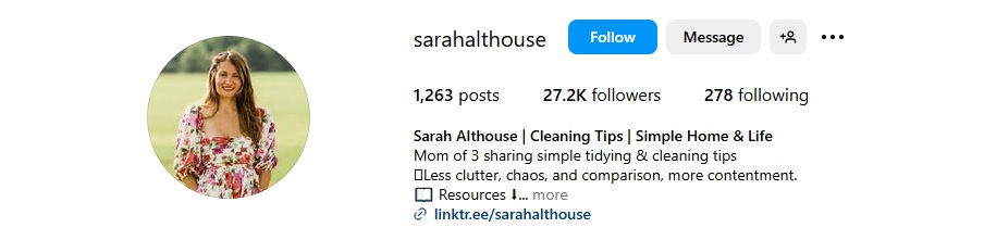 cuentas y perfiles de instagram sobre trucos de limpieza del hogar y cocina