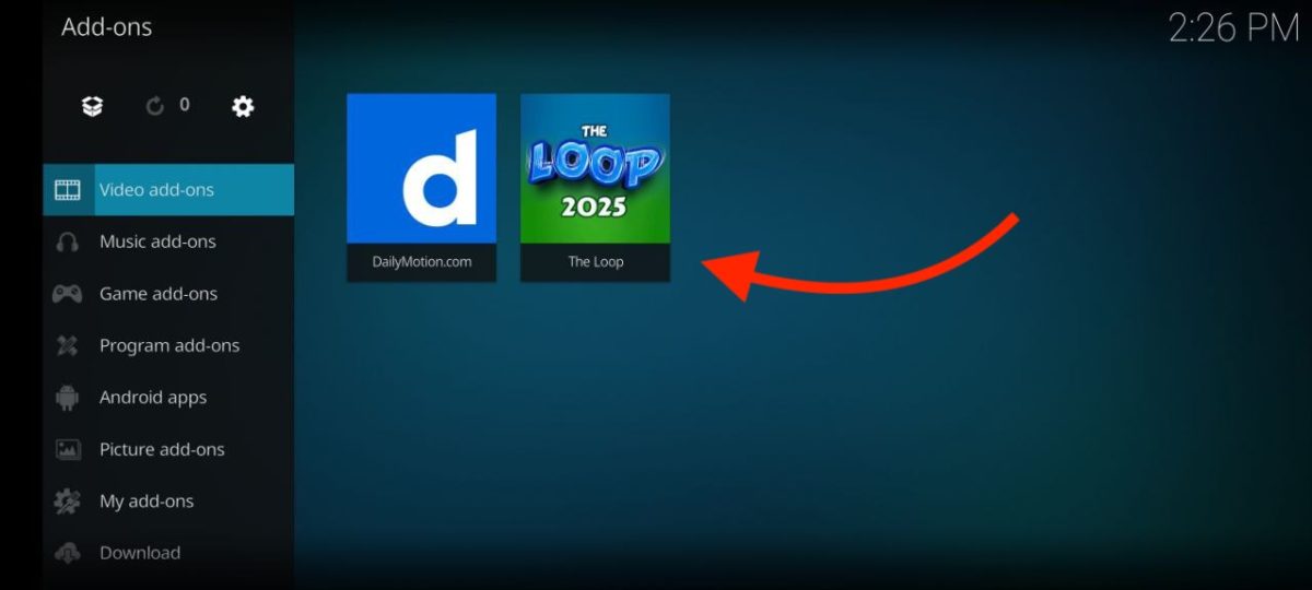 instalar the loop kodi 10