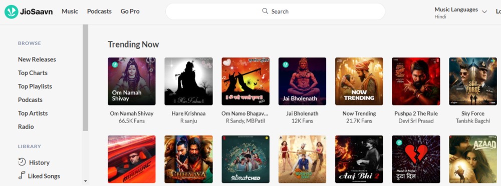 5 alternativas mejores que Spotify para escuchar música en streaming gratis 6 jiosaavn