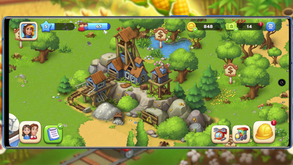 Los 8 mejores consejos y trucos para triunfar en Township, el juego de simulador de granja de moda 3 Trucos para triunfar en Township - Mina con el potenciador "Ver la luz"
