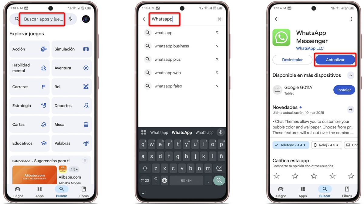 No me llegan mensajes de WhatsApp hasta que abro la aplicación: causas y posibles soluciones al problema 8 No me llegan mensajes de WhatsApp hasta que abro la aplicación - Actualiza WhatsApp a la última versión