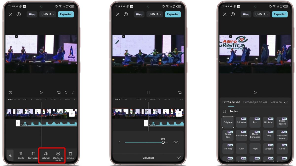 CapCut no me deja exportar mi vídeo: causas y posibles soluciones 5 Capcut no me deja exportar mi vídeo - Revisa efectos de audio
