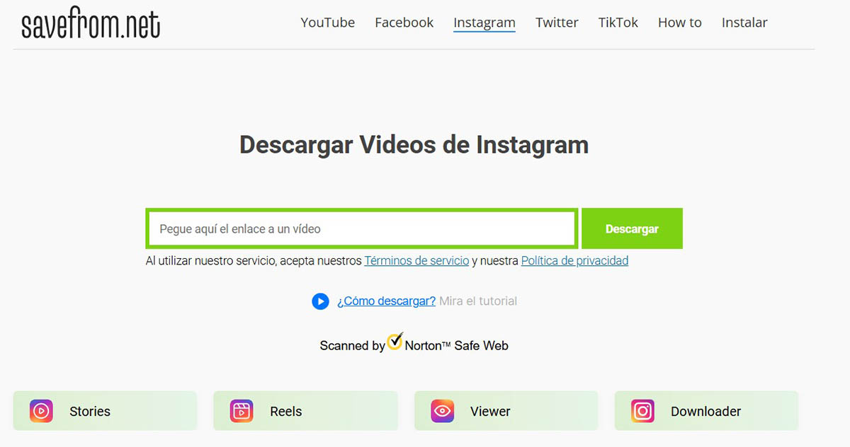 Cómo descargar un vídeo de Instagram: todas las opciones posibles 3 savefrom