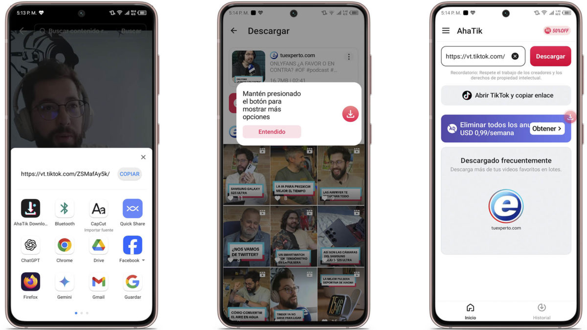 Cómo descargar vídeos de TikTok sin marca de agua: todas las opciones posibles 6 Trucos para descargar vídeos de TikTok sin marca de agua - Apps móviles