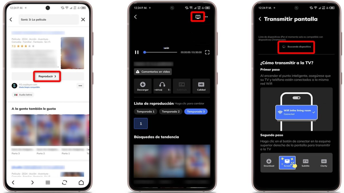 Cómo descargar e instalar Seekee para ver películas, series y fútbol en la TV 4 Comparte el contenido a tu pantalla de TV