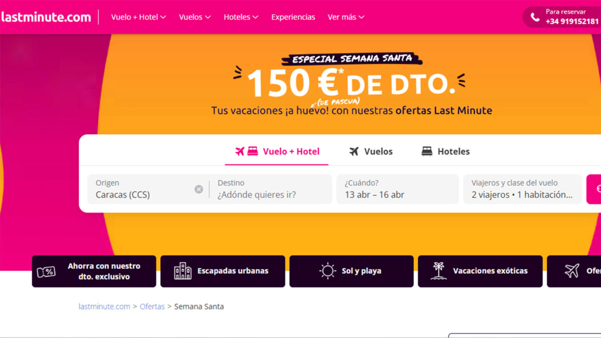 Apps y webs para encontrar ofertas de última hora con escapadas para Semana Santa - Last Minute