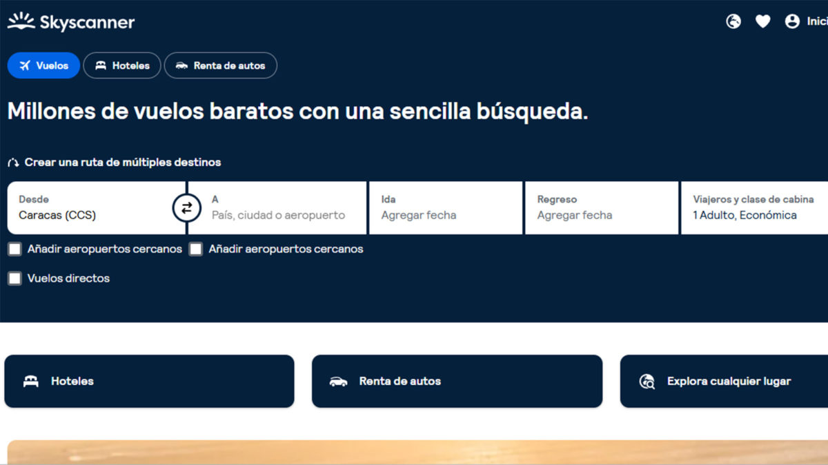 Apps y webs para encontrar ofertas de última hora con escapadas para Semana Santa - Skyscanner