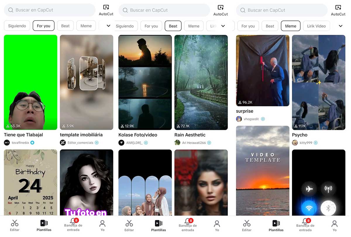 ¿Edits de Instagram o Capcut? Cuál es la mejor app para editar vídeos 6 plantillas capcut