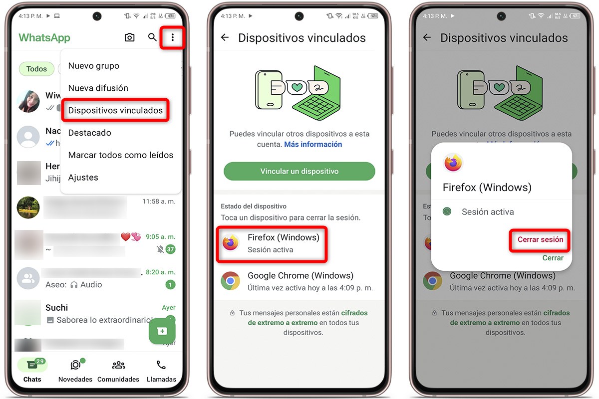 Pasos para cerrar sesión en WhatsApp Web de forma remota