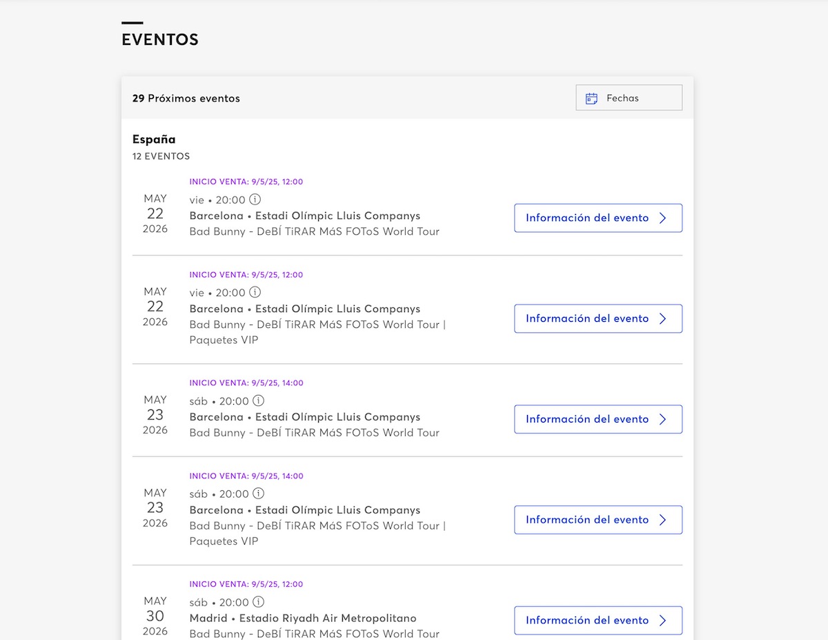 Si la app de Ticketmaster no funciona para conseguir entradas de Bad Bunny, estas son las posibles soluciones 3 Screenshot