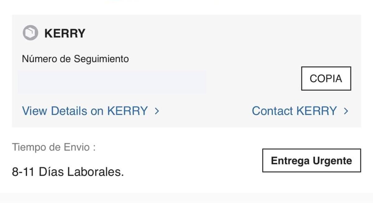 ¿Por qué aparece Kerry en el seguimiento de mi pedido en Shein? 2 kerry en shein