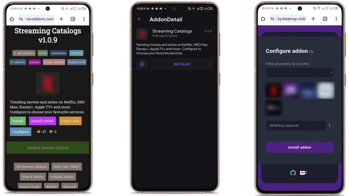 Mejores addons de Stremio en español que funcionan en 2025 - Streaming Catalogs