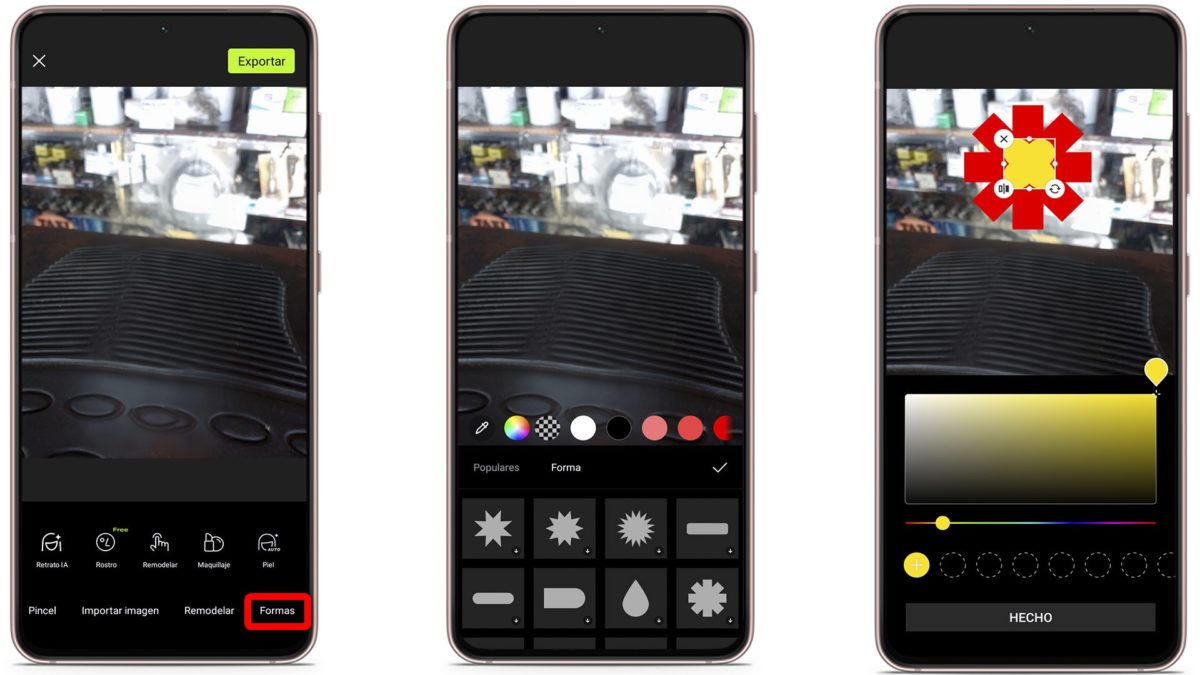 8 trucos para sacarle todo el partido a la app Hypic para editar fotos gratis 9 Trucos para sacarle todo el partido a la app Hypic para editar fotos gratis - Usa las formas para diagramas